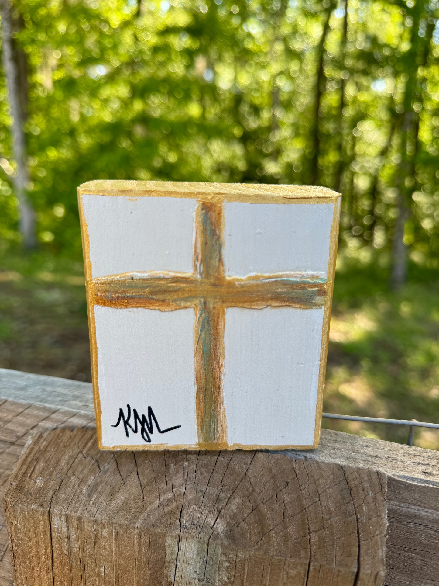 Original art - Thin gold cross