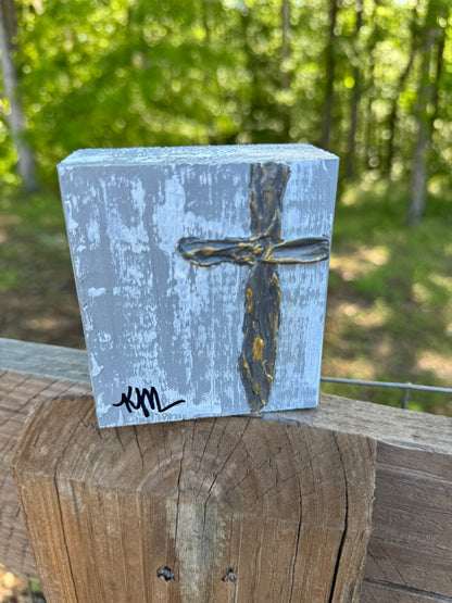 Original art - Off center Gray cross