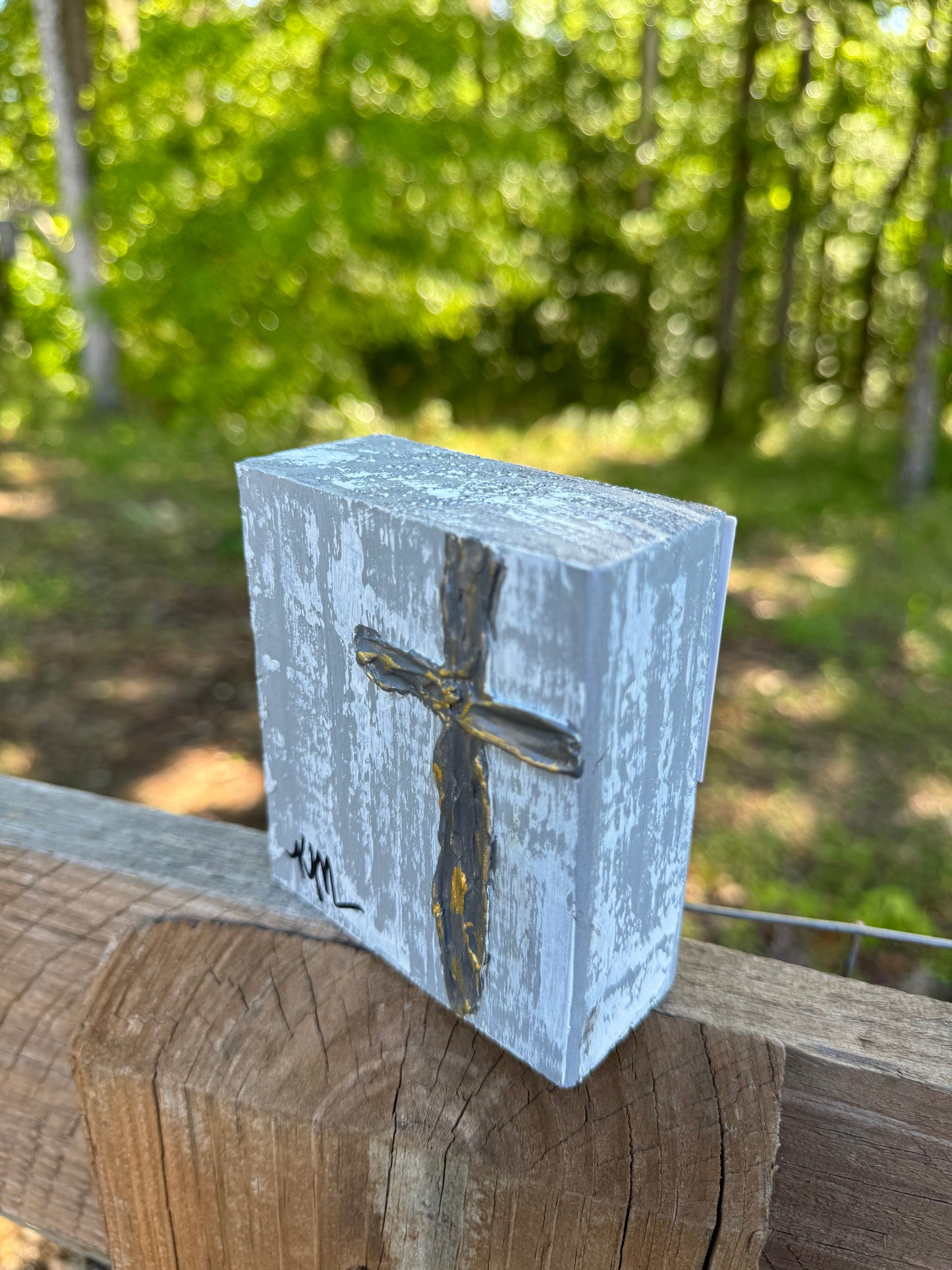 Original art - Off center Gray cross