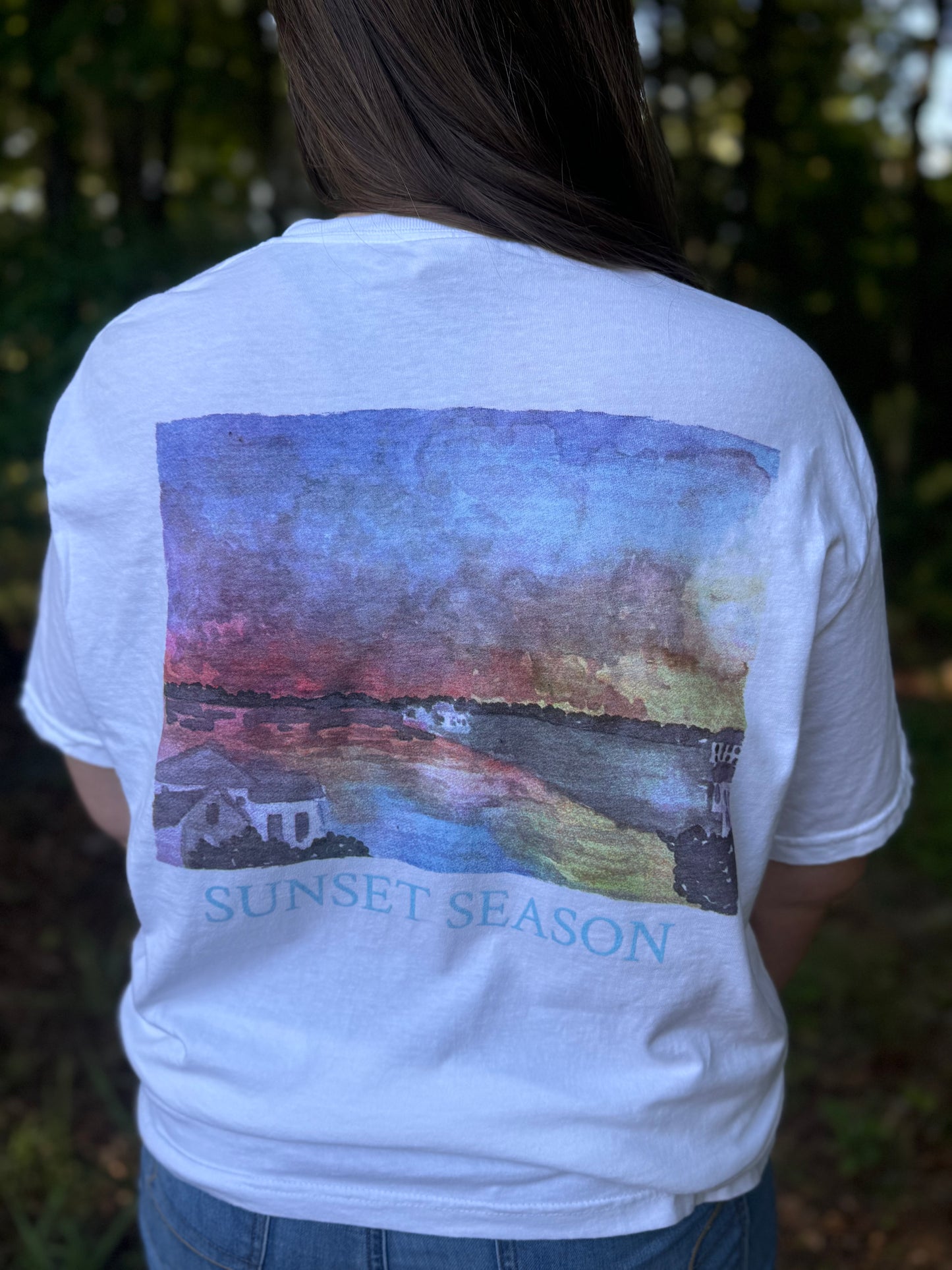 Sunset Season Short Sleeve Pocket Tee