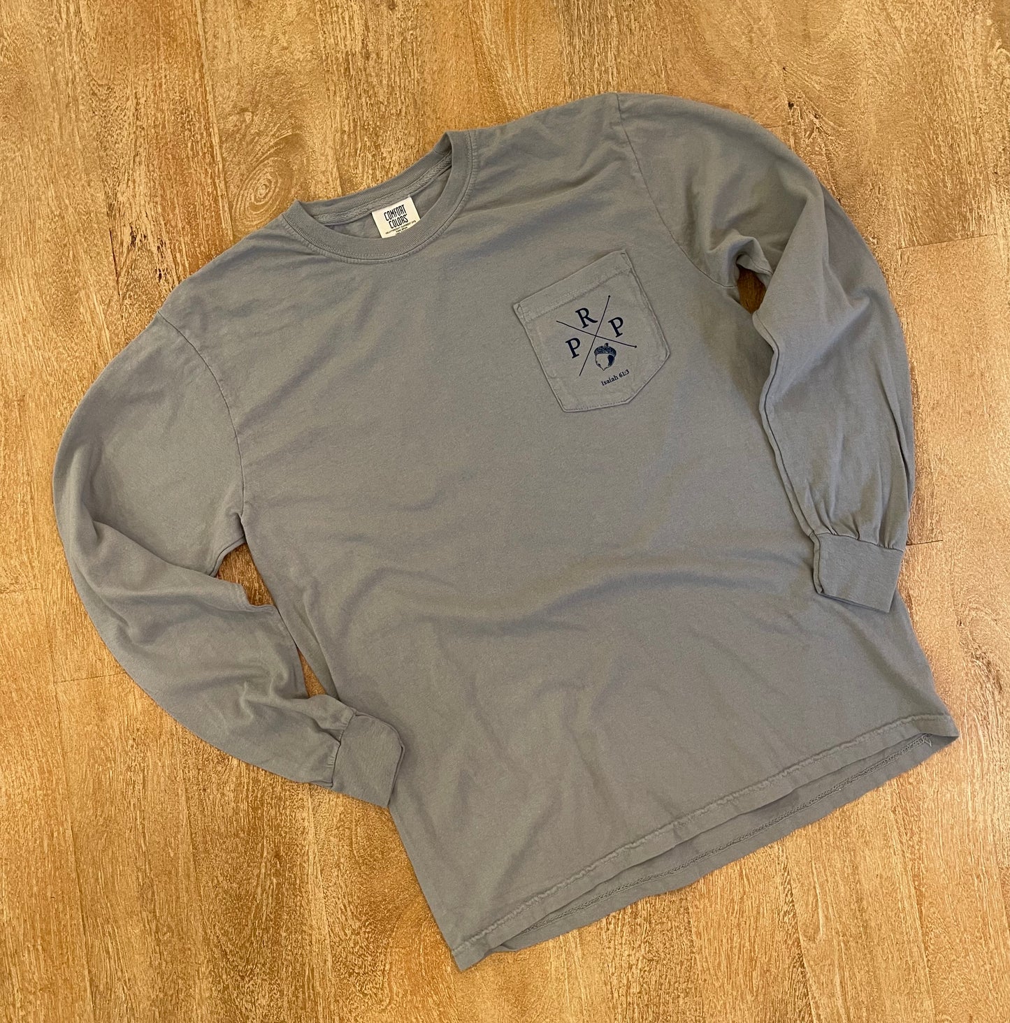 PRP Logo Long Sleeve Pocket T-Shirt - Granite