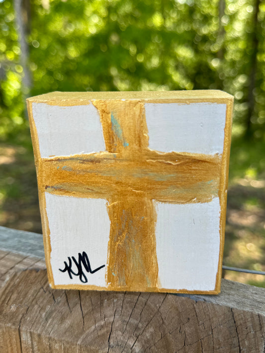 Original art - Bold gold cross