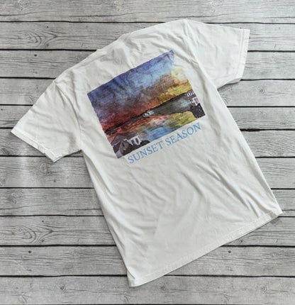 Sunset Season Short Sleeve Pocket Tee